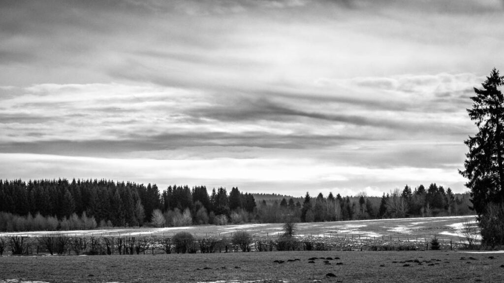 iso-potager Fagnes en noir et blanc